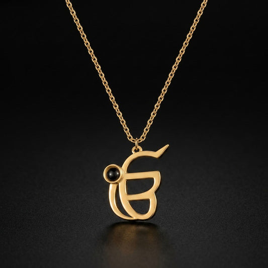 3D Ek Onkar Punjabi Projection Necklace RIYOVA