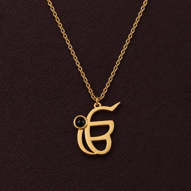3D Ik Onkar Punjabi Projection Necklace RIYOVA
