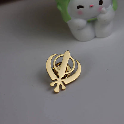 Sikh Khanda Suit Brooch