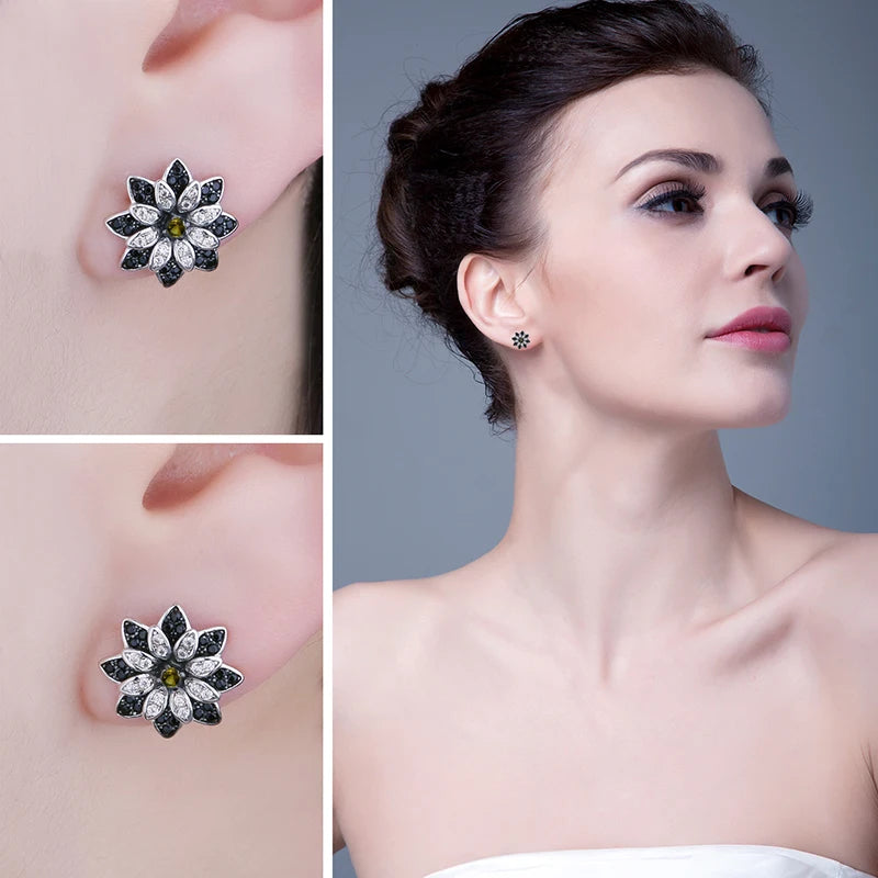 Smoky Blossom Earrings