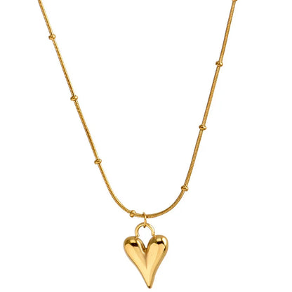 Dainty Peach Heart Necklace