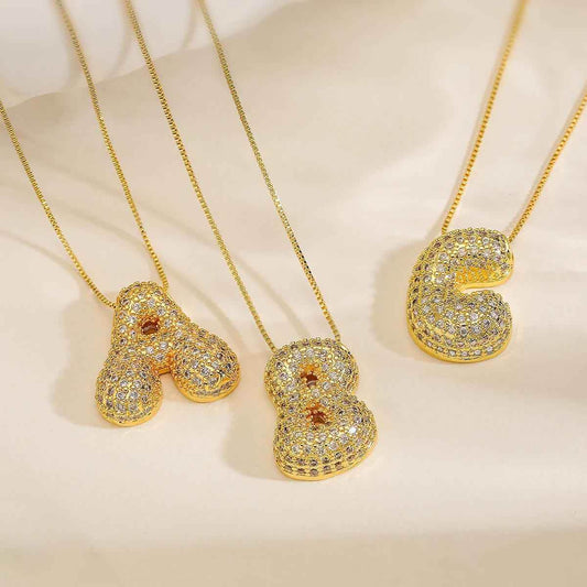 Sia Sparkling Initial Necklace - RIYOVA Jewelry