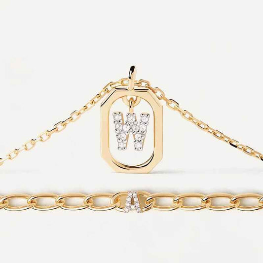 Roman Initial Pendant Necklace - RIYOVA Jewelry