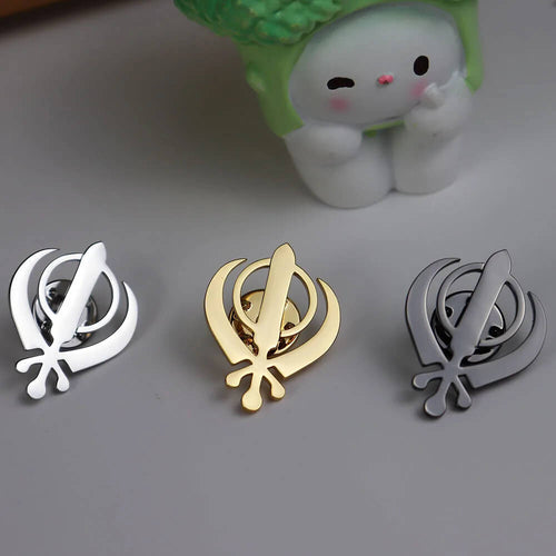 Broche de costume Sikh Khanda