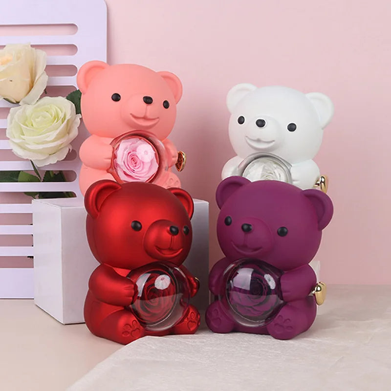 RIYOVA Eternal Rose Teddy Bear Gift Box