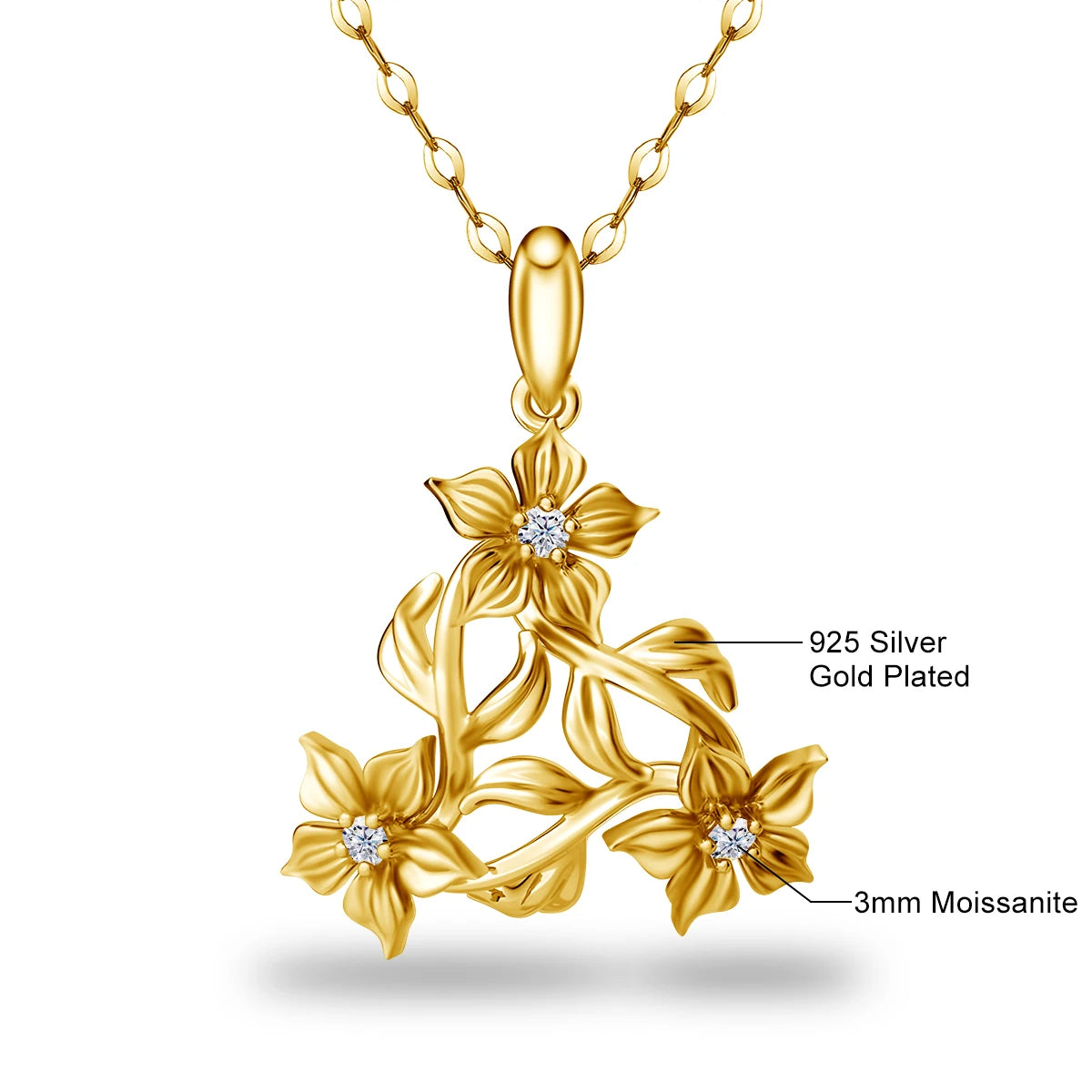 Aster Moissanite Necklace