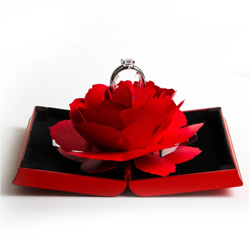 RIYOVA Rose Flower Ring Box