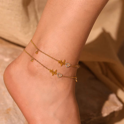 Amora Heart Anklets