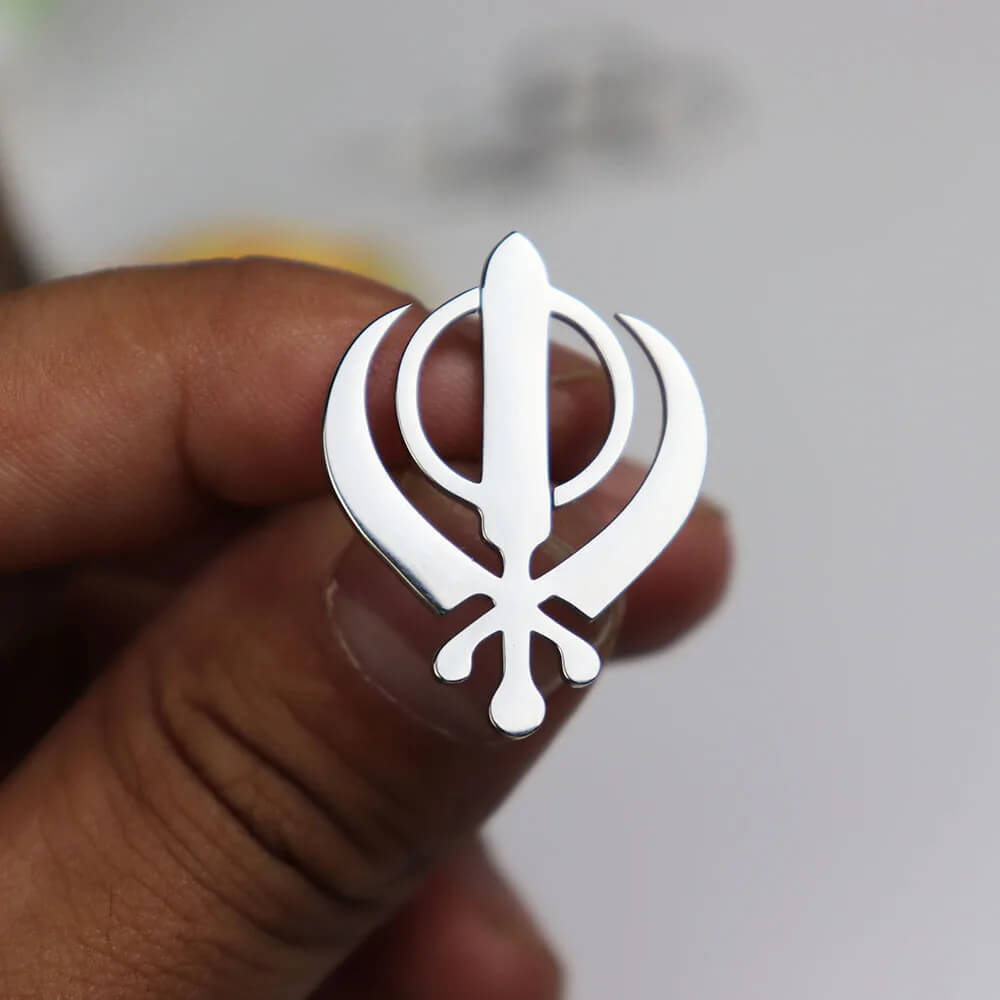 Sikh Khanda Suit Brooch