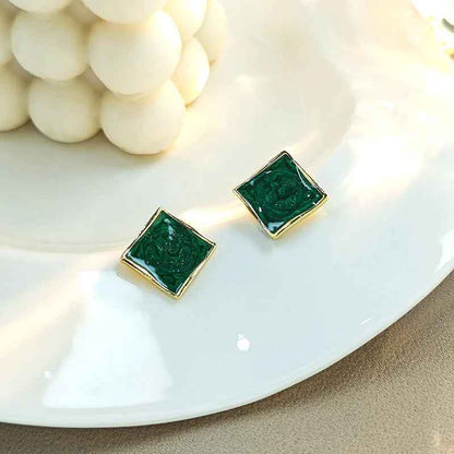 Vintage Malachite Earrings