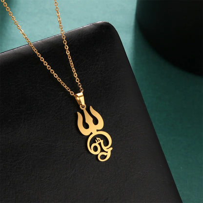 Tamil Om Trident Shiva Necklace