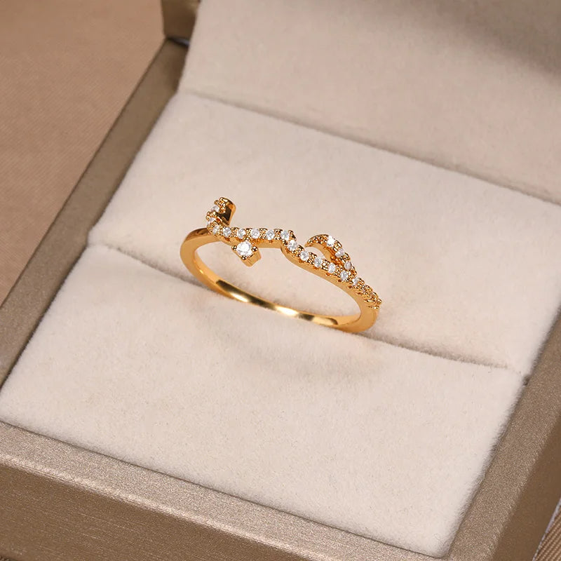 Arabic Jeweled Love Ring