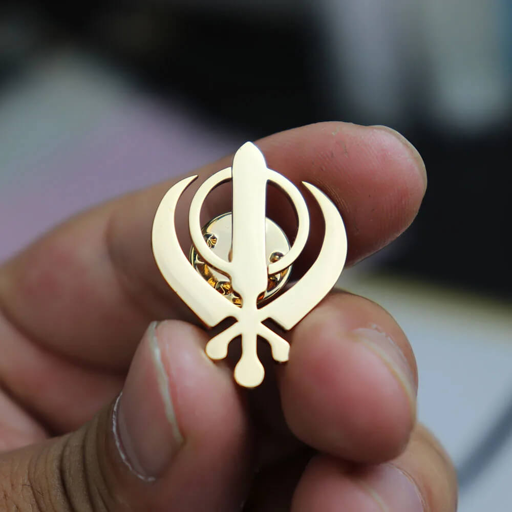 Sikh Khanda Suit Brooch