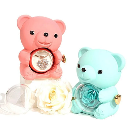 RIYOVA Eternal Rose Teddy Bear Gift Box