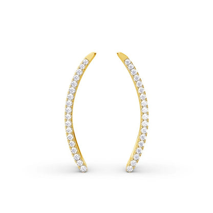 Crescia Moissanite Ear Cuffs