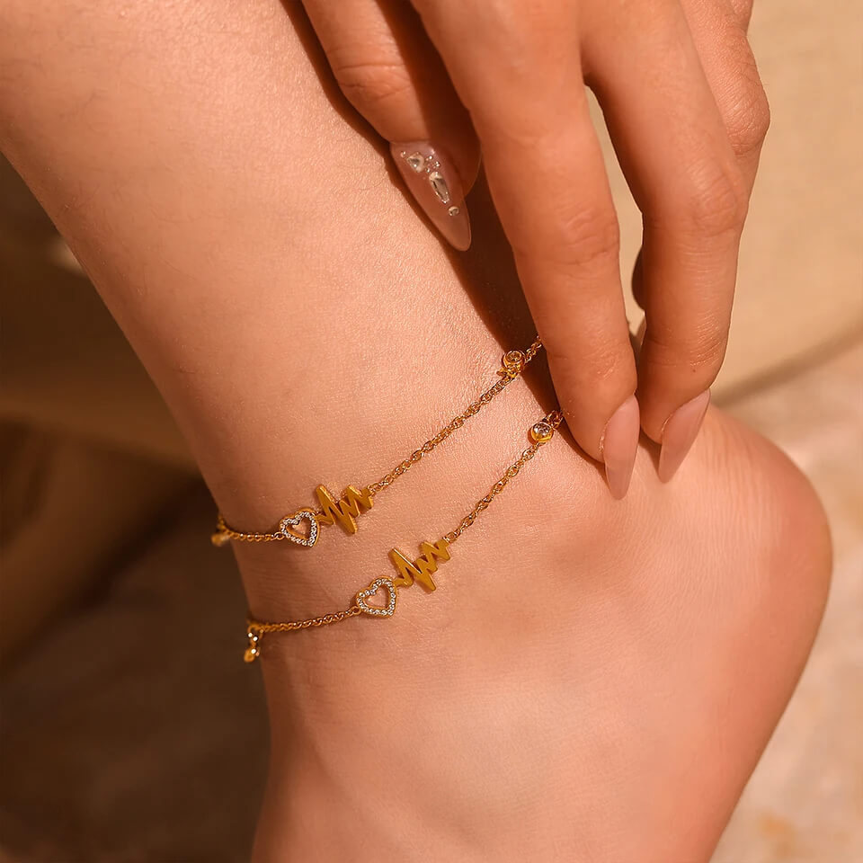 Amora Heart Anklets