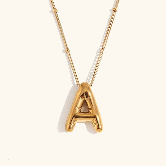Balloon Initial Pendant Necklace