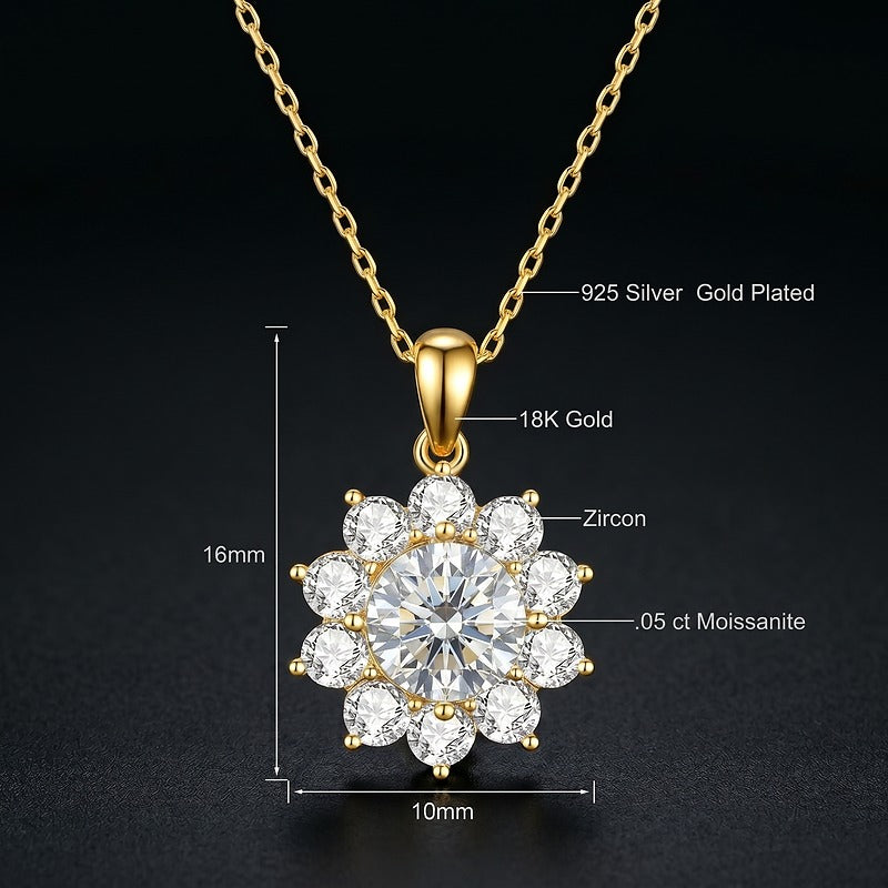 Clover Moissanite Necklace RIYOVA
