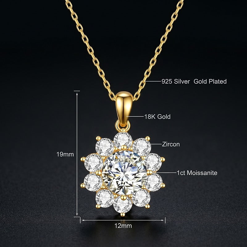 Clover Moissanite Necklace RIYOVA
