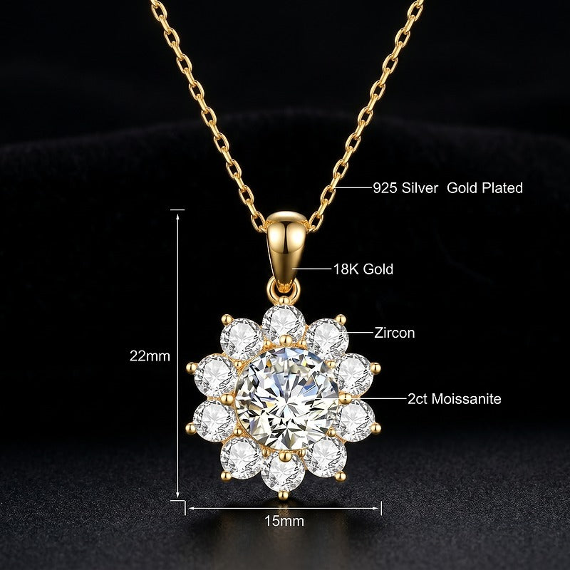 Clover Moissanite Necklace RIYOVA