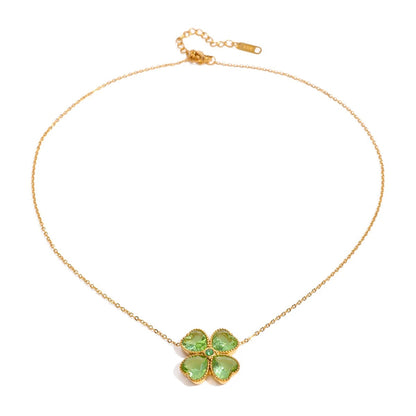 Clover Necklace & Earrings Set