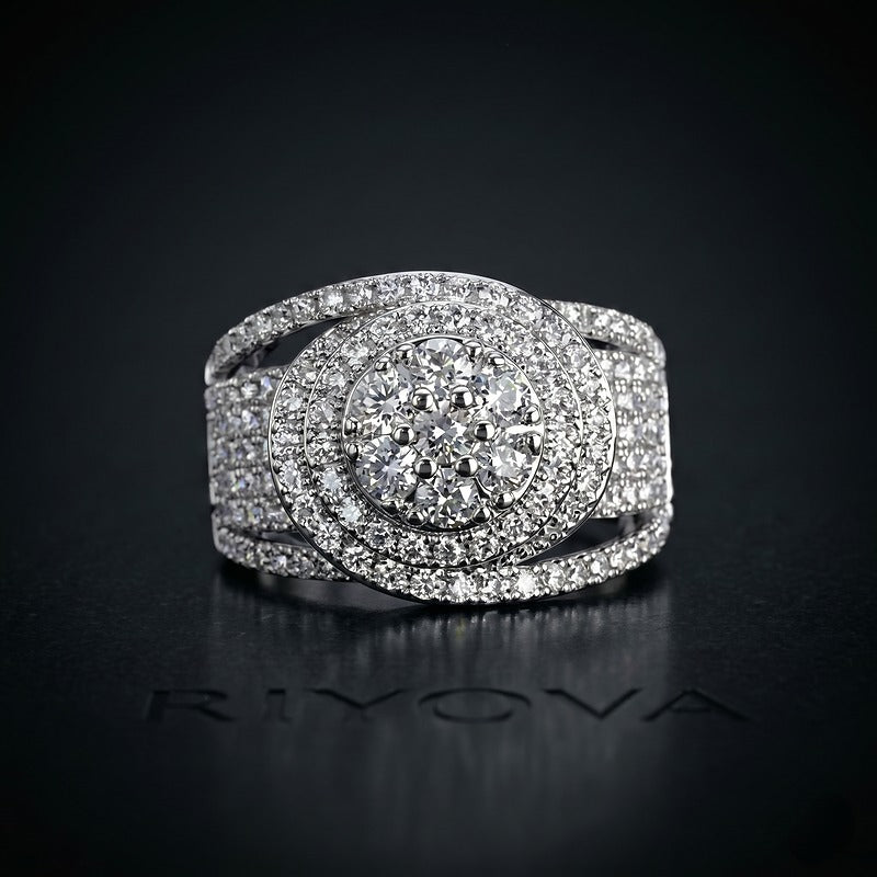 Lovina Iced Out Band Ring RIYOVA