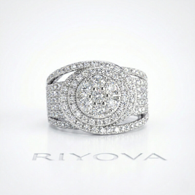 Lovina Iced Out Band Ring RIYOVA