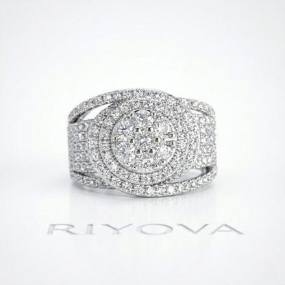 Lovina Iced Out Band Ring RIYOVA