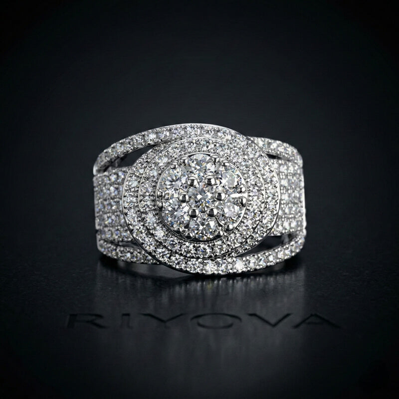 Lovina Iced Out Band Ring RIYOVA