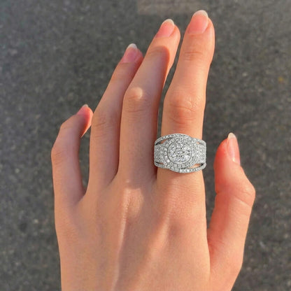 Lovina Iced Out Band Ring RIYOVA