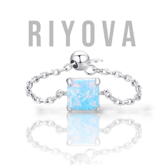 Nova Opal Chain Ring - RIYOVA Jewelry