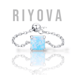 Nova Opal Chain Ring - RIYOVA Jewelry