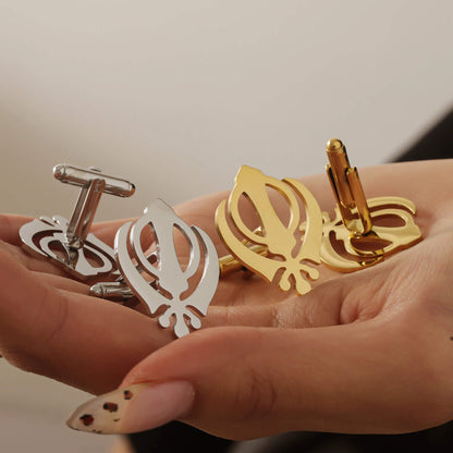 Punjabi Sikh Gold Cufflinks