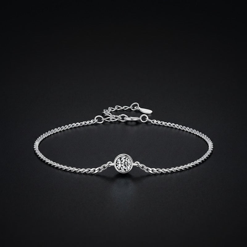 RIYOVA® Moissanite Bezel Bracelet RIYOVA