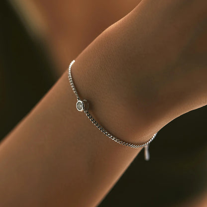 RIYOVA® Moissanite Bezel Bracelet