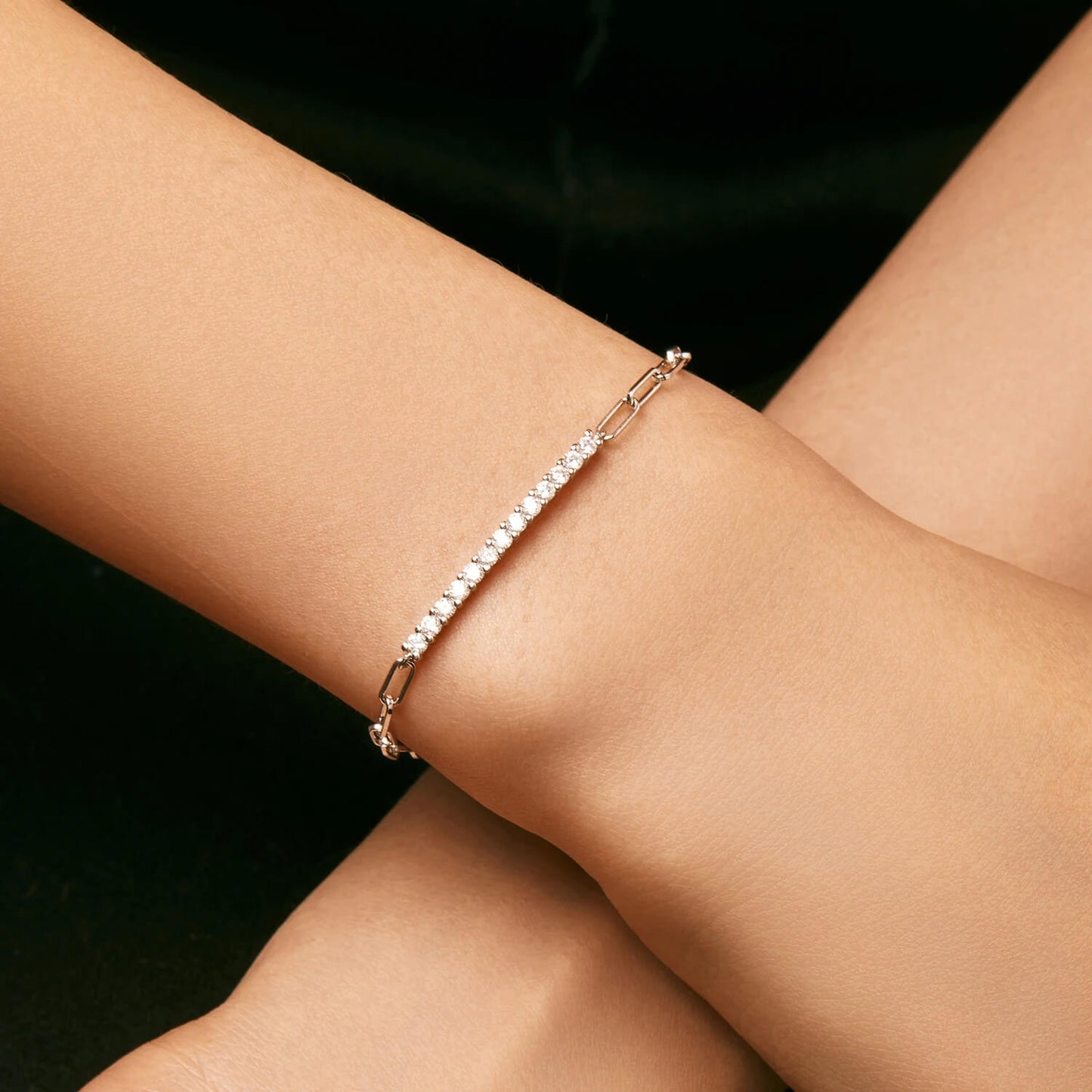 RIYOVA® Moissanite Chain Bracelet
