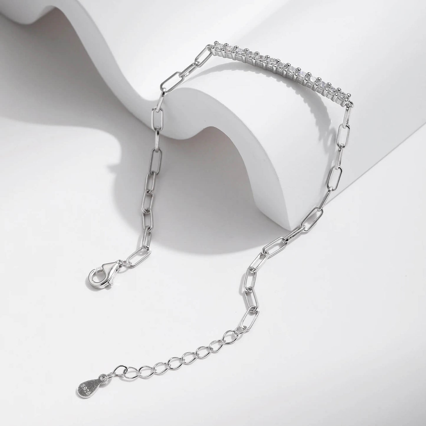 RIYOVA® Moissanite Chain Bracelet