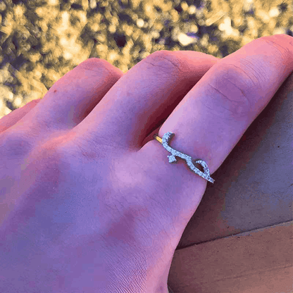 Arabic Jeweled Love Ring - RIYOVA Jewelry