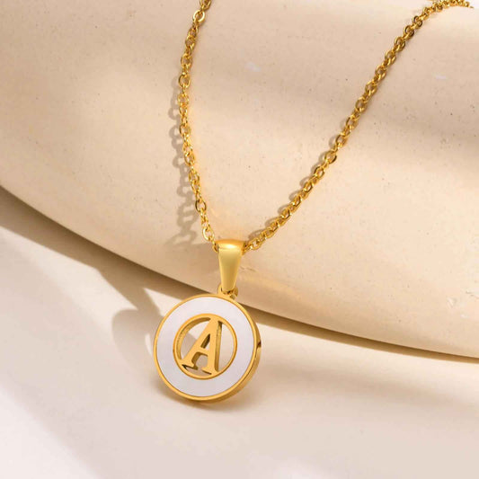 Ash Initial Pendant Necklace