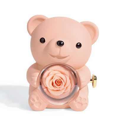 RIYOVA Eternal Rose Teddy Bear Gift Box