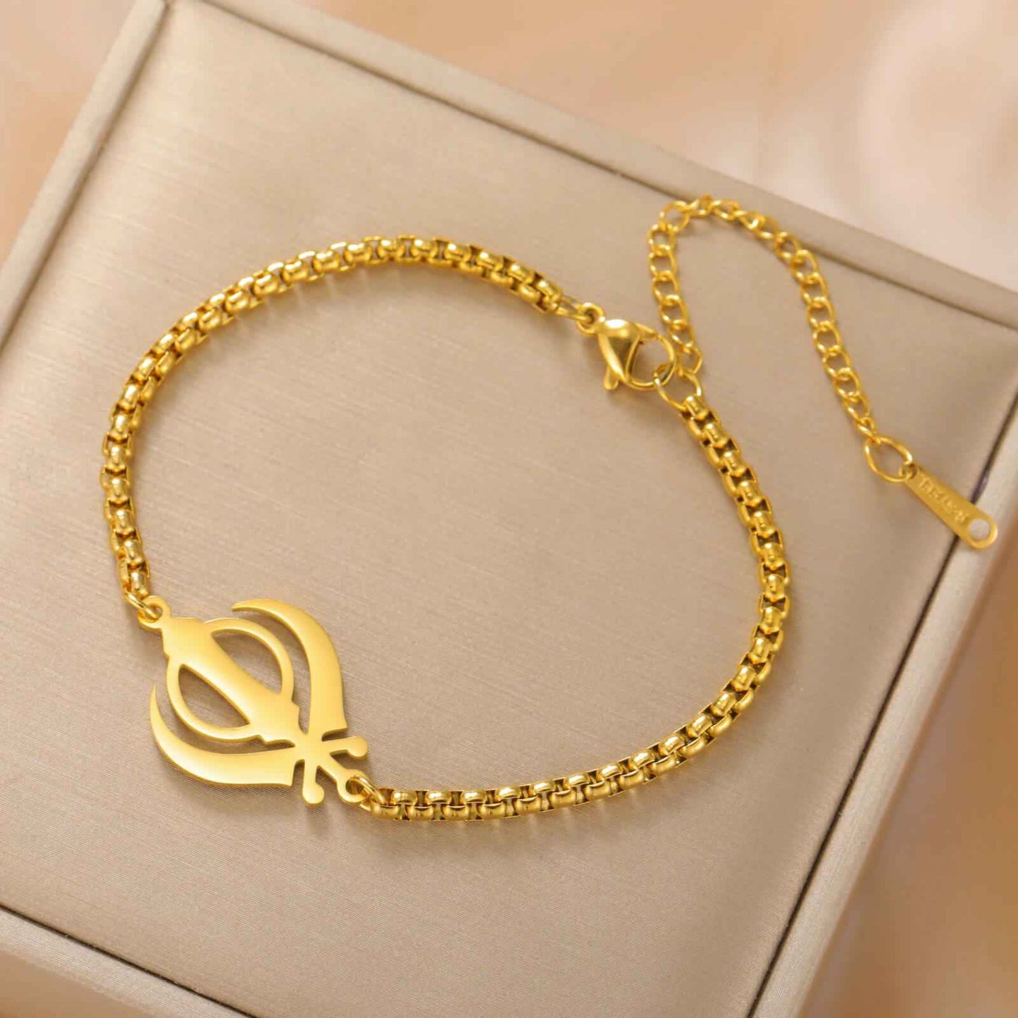 Khalsa Pride Khanda Bracelet Gold