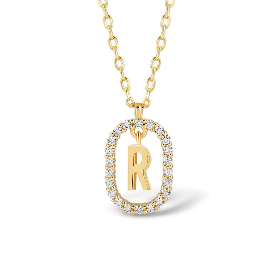 Elena Radiant Initial Necklace - RIYOVA Jewelry