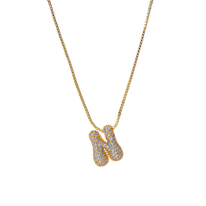Sia Sparkling Initial Necklace 18k Gold Plated N