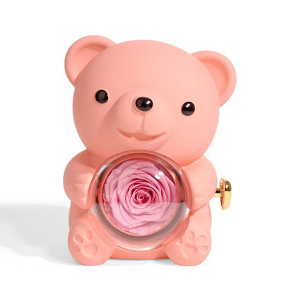 RIYOVA Eternal Rose Teddy Bear Gift Box