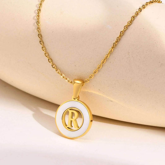 Ash Initial Pendant Necklace - RIYOVA Jewelry
