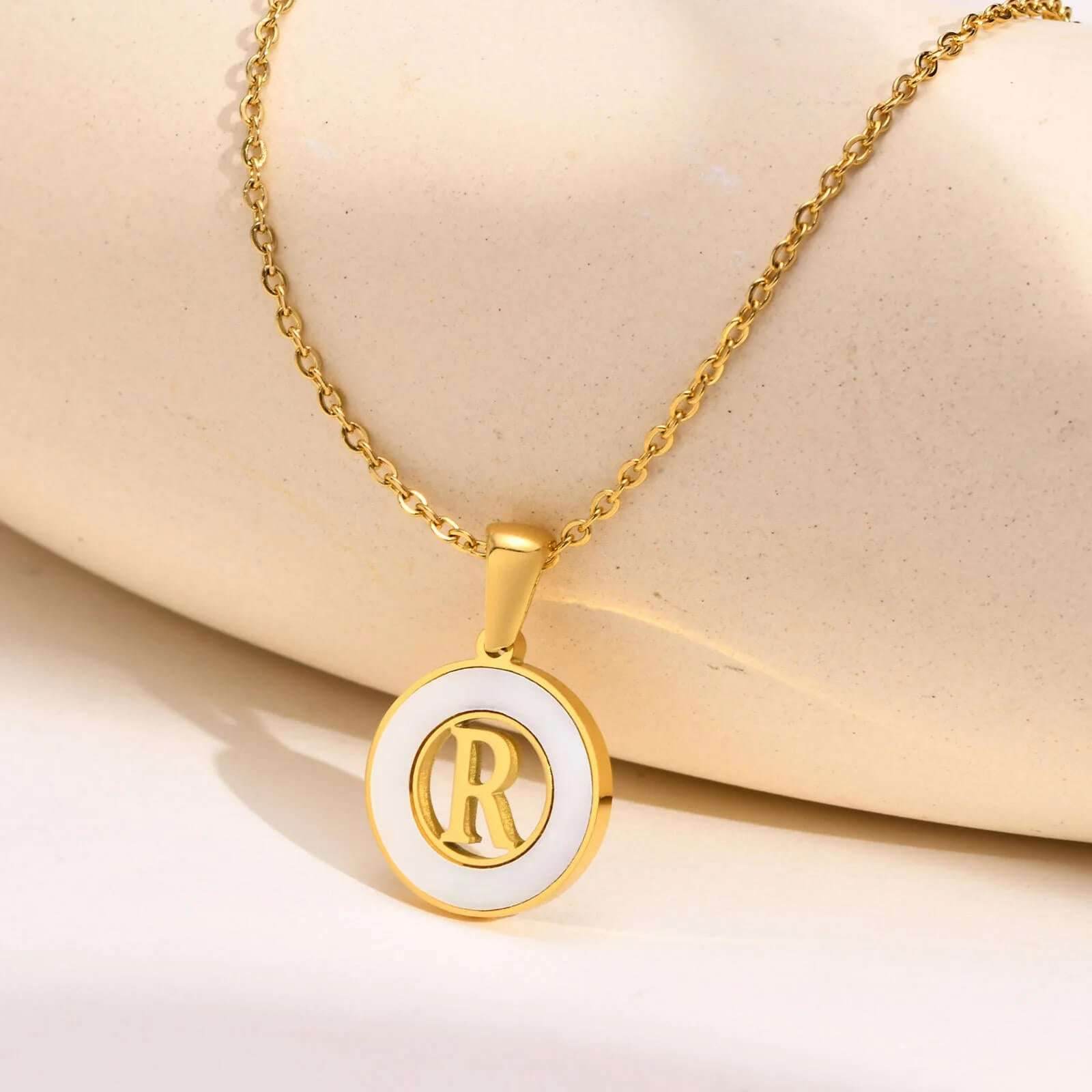 Ash Initial Pendant Necklace - RIYOVA Jewelry