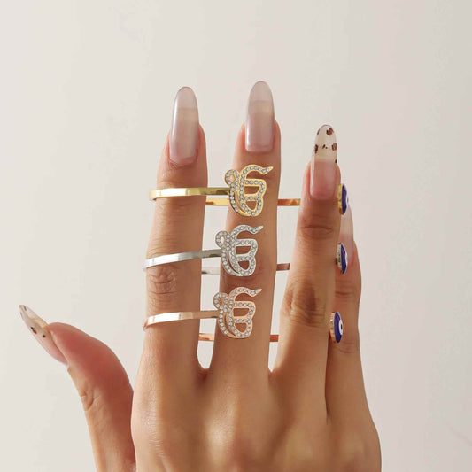 Ek Onkar Evil Eye Cuff Bracelet - RIYOVA Jewelry