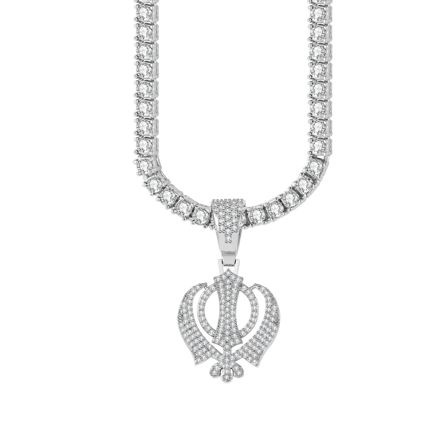 Radiance Khanda Zirconia Necklace