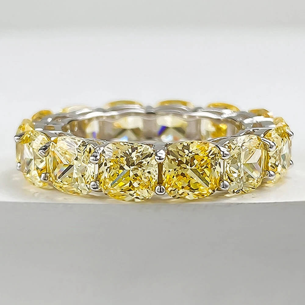 Bague en cristal de citrine doré